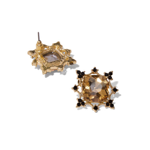 black and yellow stud earrings